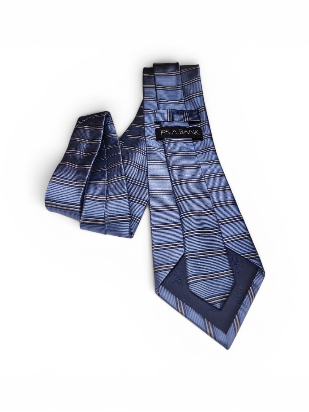 Jos A Bank Classic Navy Microdot Silk Tie - Men Accessories - Picture 7 of 8
